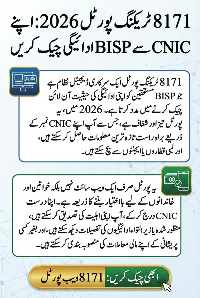 8171 Tracking Portal 2026 – Track BISP Payments Using CNIC Step by Step